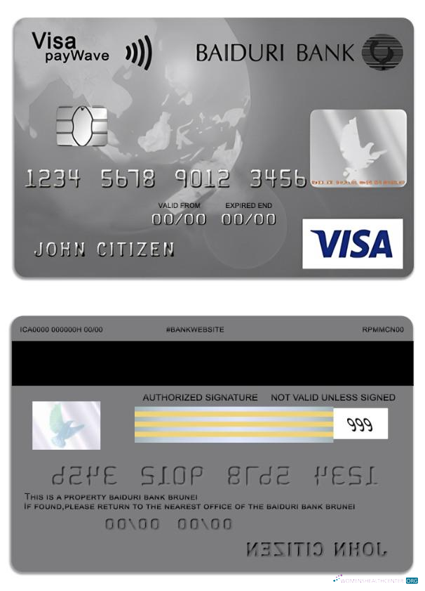 Download Brunei Baiduri Bank Visa Classic Credit Card Photoshop template
